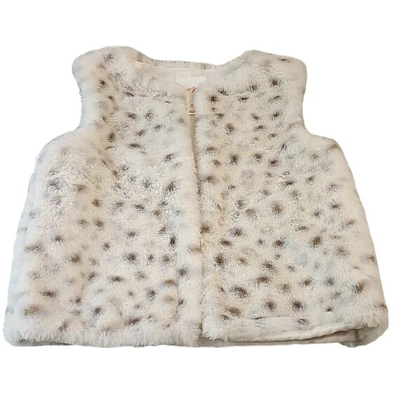 Cat & Jack Soft Open Style Animal Print Vest - Picture 1 of 5
